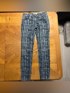 Cabi Grey/Navy Blue Tie Dye Skinny Jeans Women’s Size 2